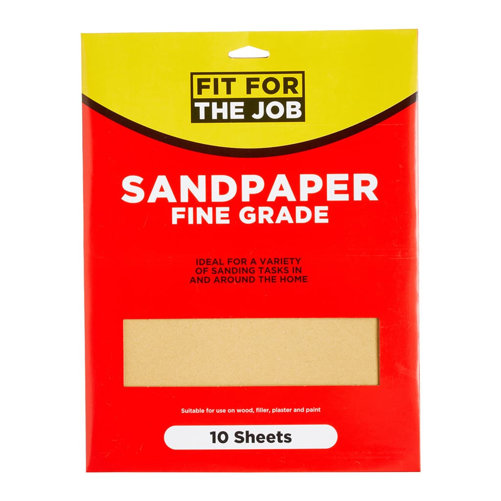 Rodo Fit For Job Sandpaper - Fine Assorted (Pk10)