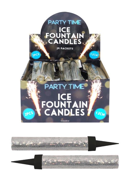 Fountain Ice Silver Sparkling 12cm 2pcs