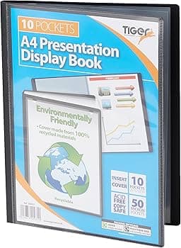 Tiger  A4 10 Pocket Presentation Display Book