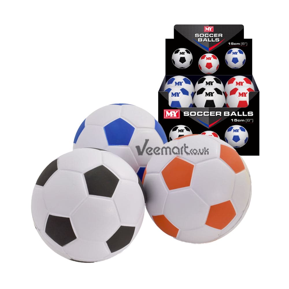 Kandy Toys 6" Pu Footballs In Display Box - "m.y".