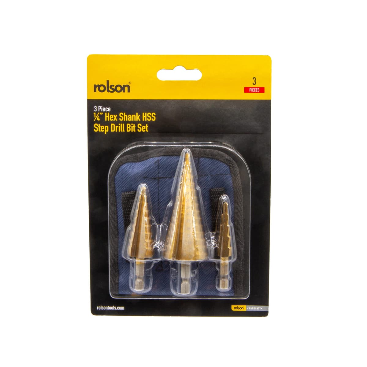 Rolson  3pc Titanium Step Drill Set 48890