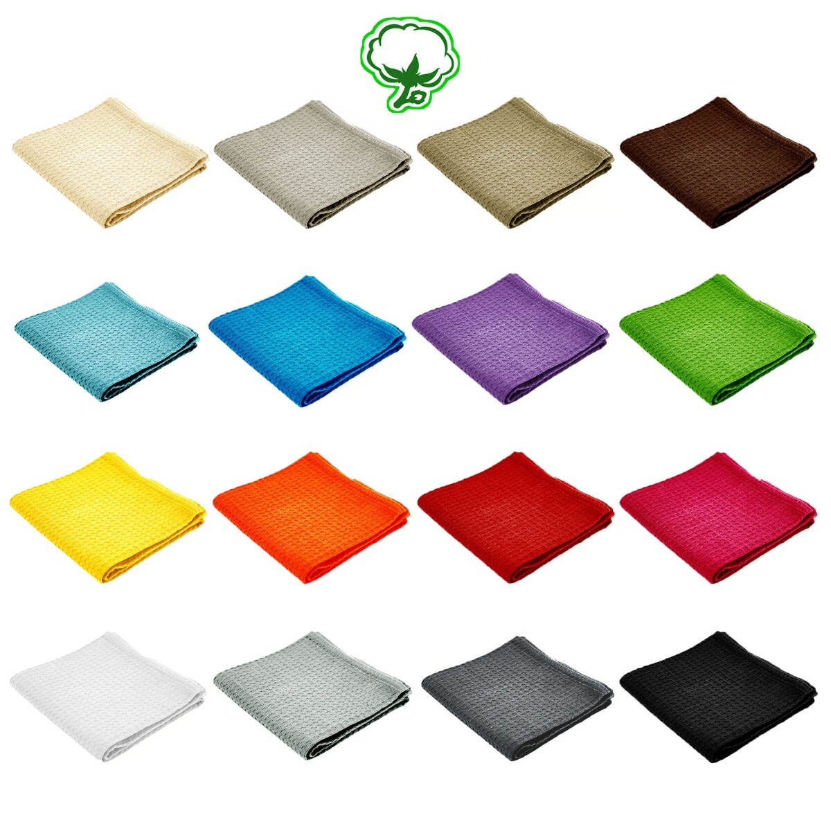 Waffle Tea Towel 50x70cm Asstd. Cols. image