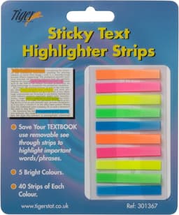 Tiger  Highlighter Sticky Flags Asst. 1