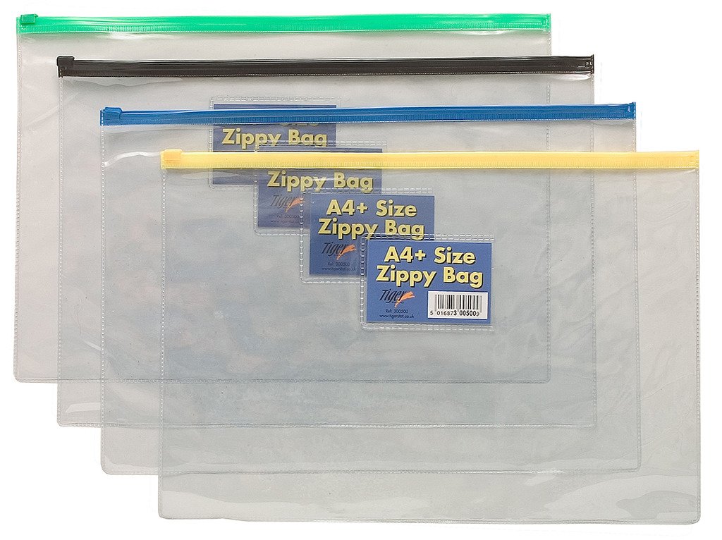 Tiger Fullscap A4+zippy Bag Asst. image