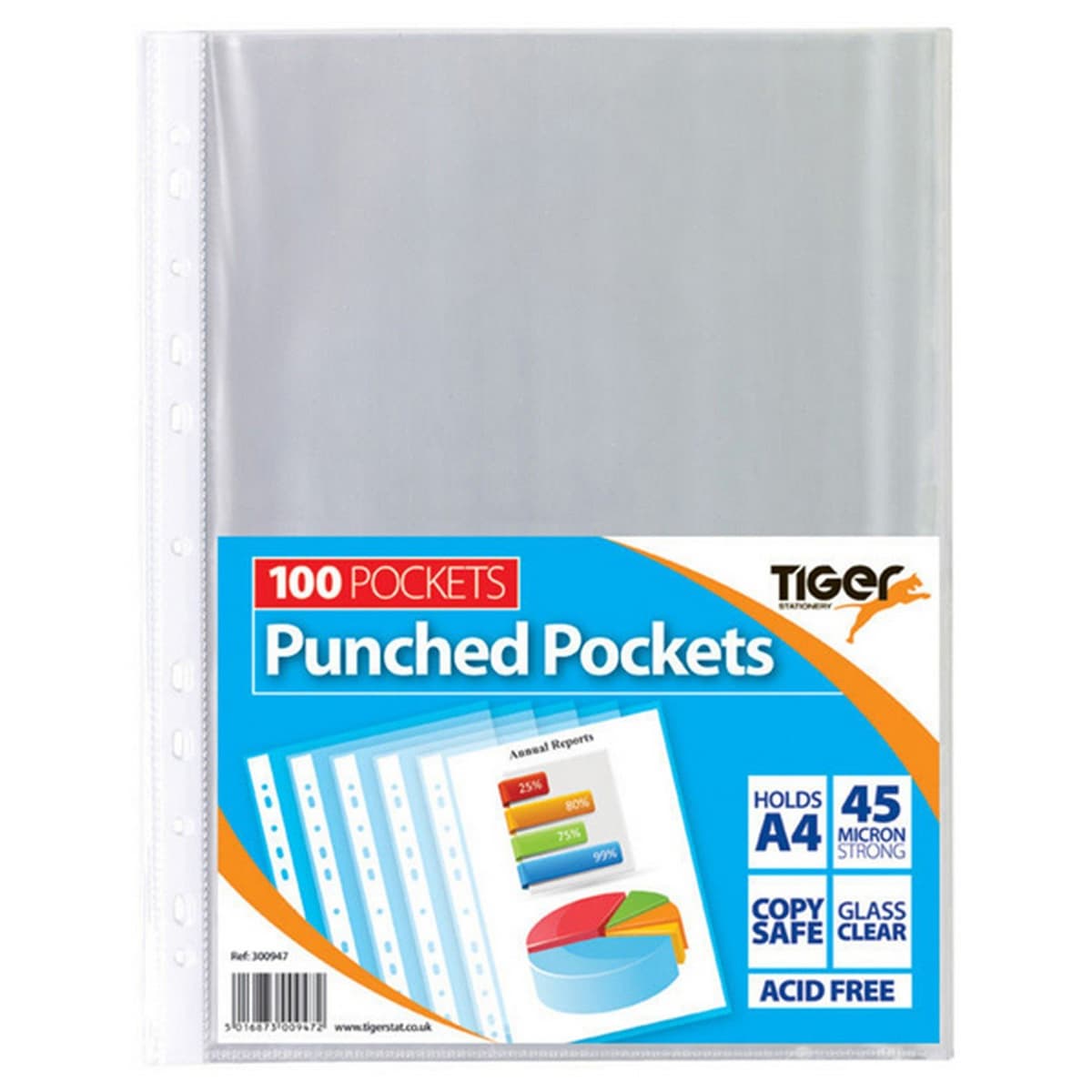 Tiger A4 Punched Pockets 30pcs.