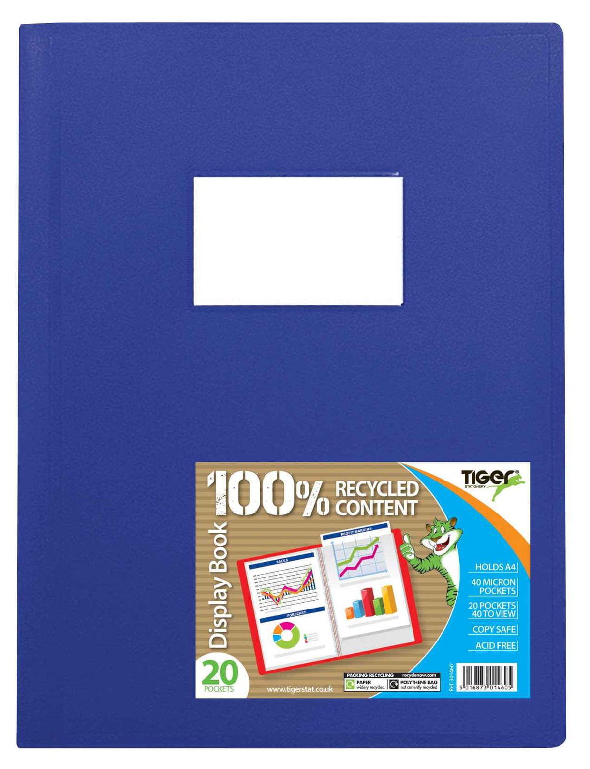 Tiger  A4 Flexicover 20pkt Display Book