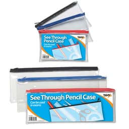 Tiger  Clear Exam Pencil Case 13x5in 1