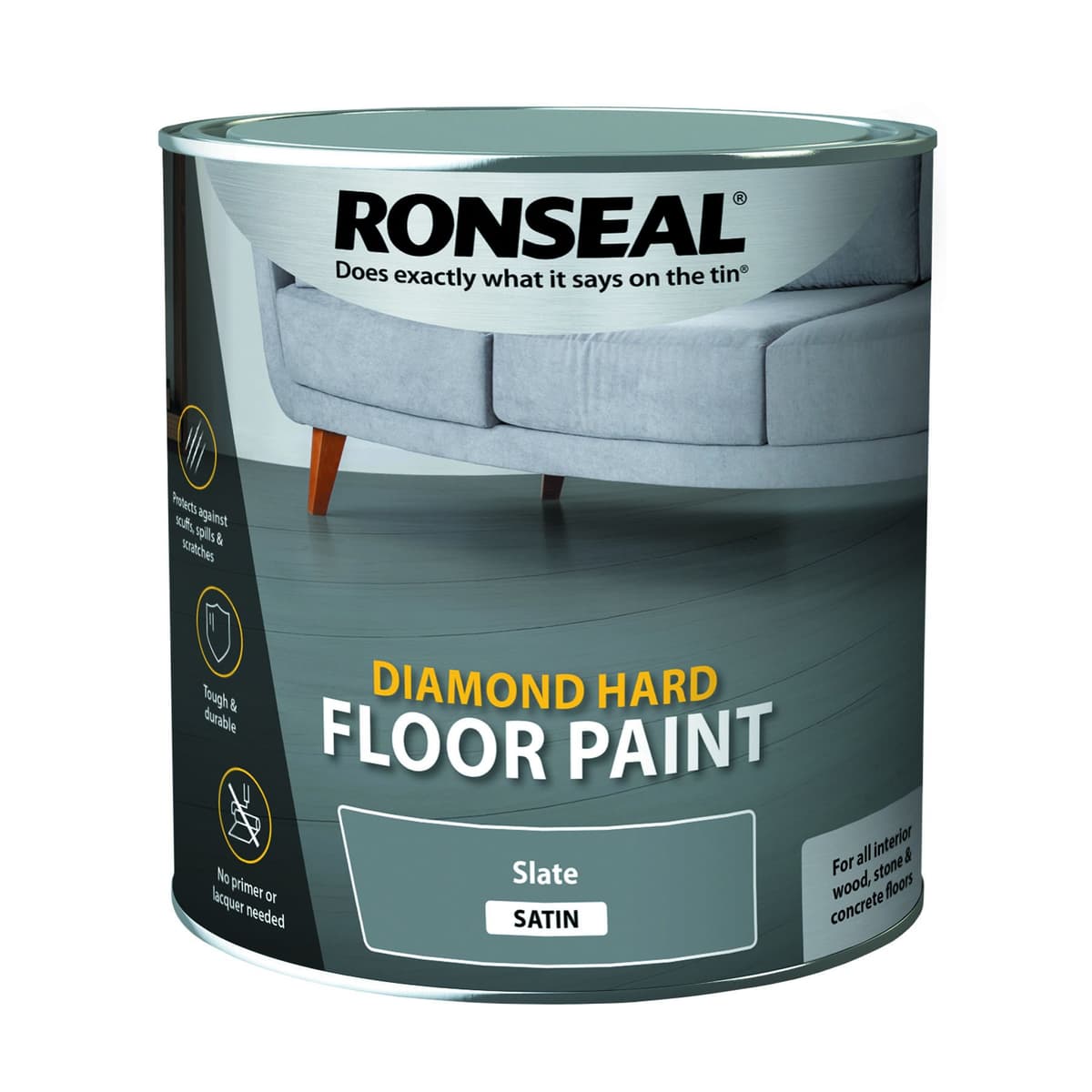 Ronseal Dia Hard Floor Paint SLATE 2.5ltr.