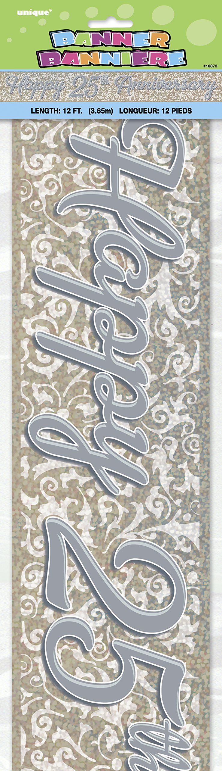 Unique Party Happy Anniversary Prism Banner - 12ft image