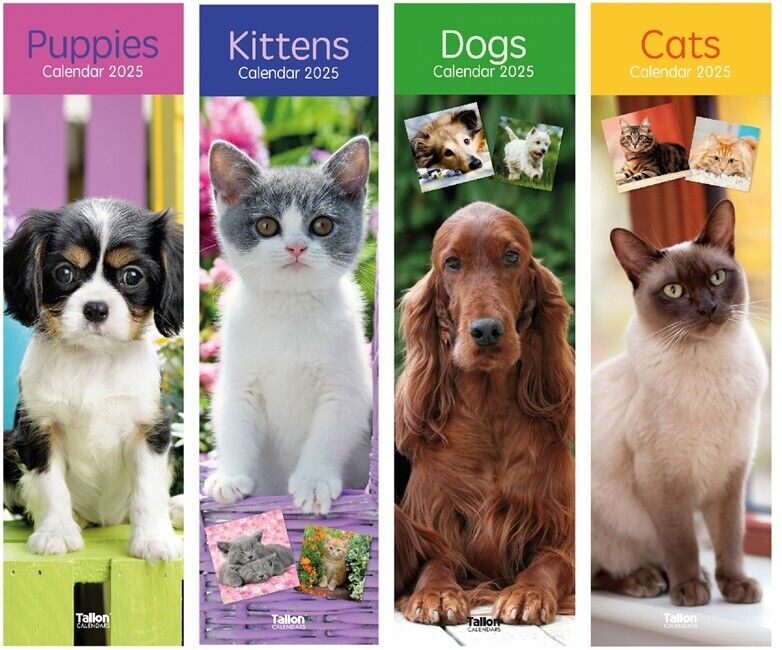 Tallon Slim Calendar: Puppies,Dogs,Kittens,Cats,Flowers image