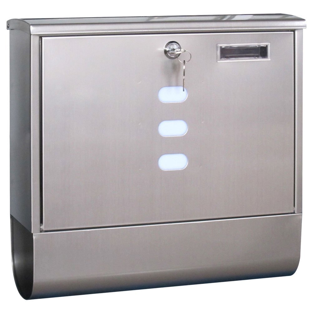 Arboria Stainless Steel Postbox Mosaic Design with Newspaper Holder image