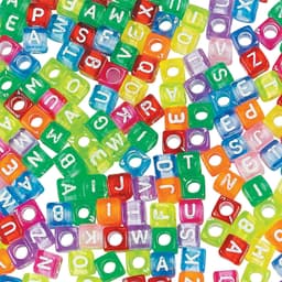 Craft Kit Beads Alphabet Cubes 35g. Asstd. 1