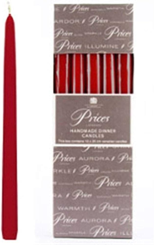 Prices Dinner Candle 10pk Red