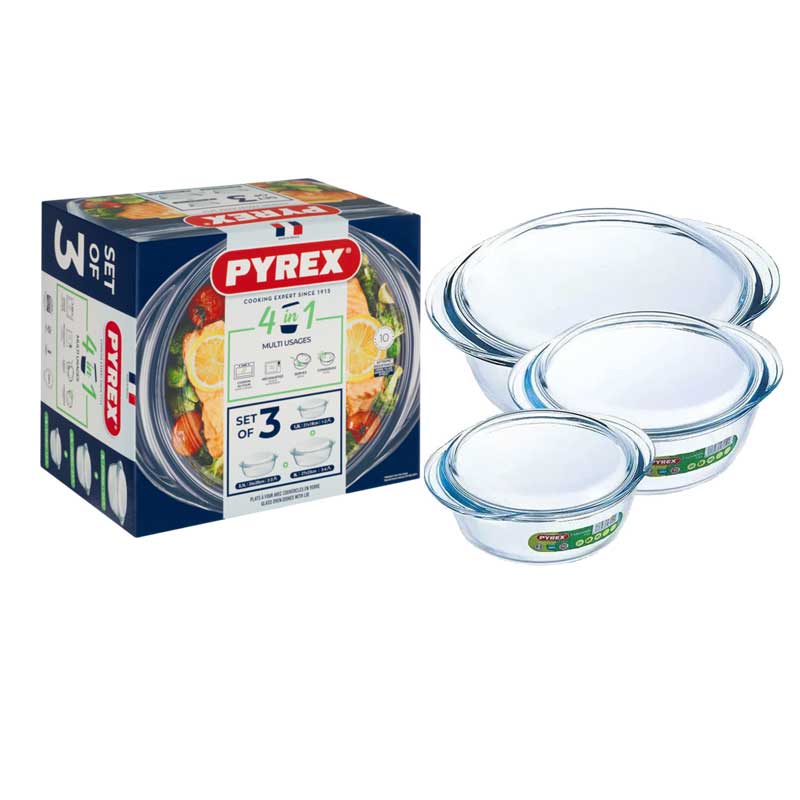 Pyrex Essentials 3 Pcs. Casserole Set image