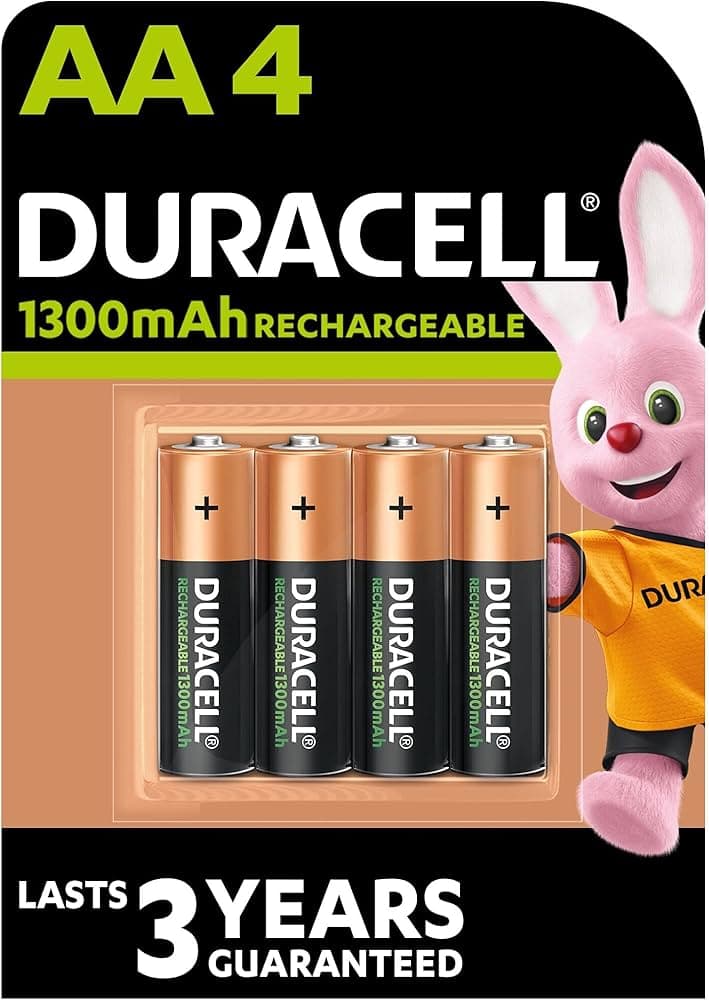 Duracell AA Rechargeable 1300mah 4pk