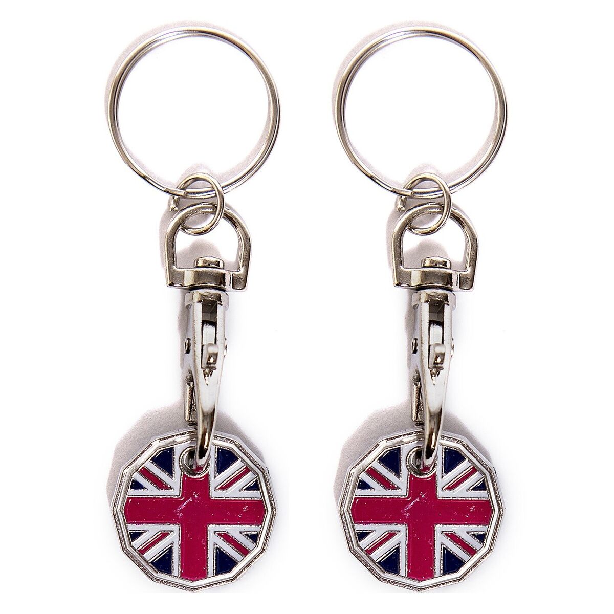 Union Jack Keyring Shopping Trolley Token image