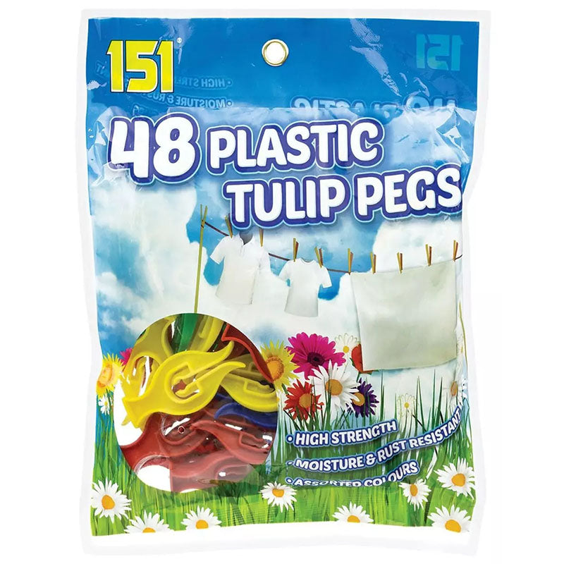 151 PLASTIC TULIP PEGS 48pk (SMA1005A) image