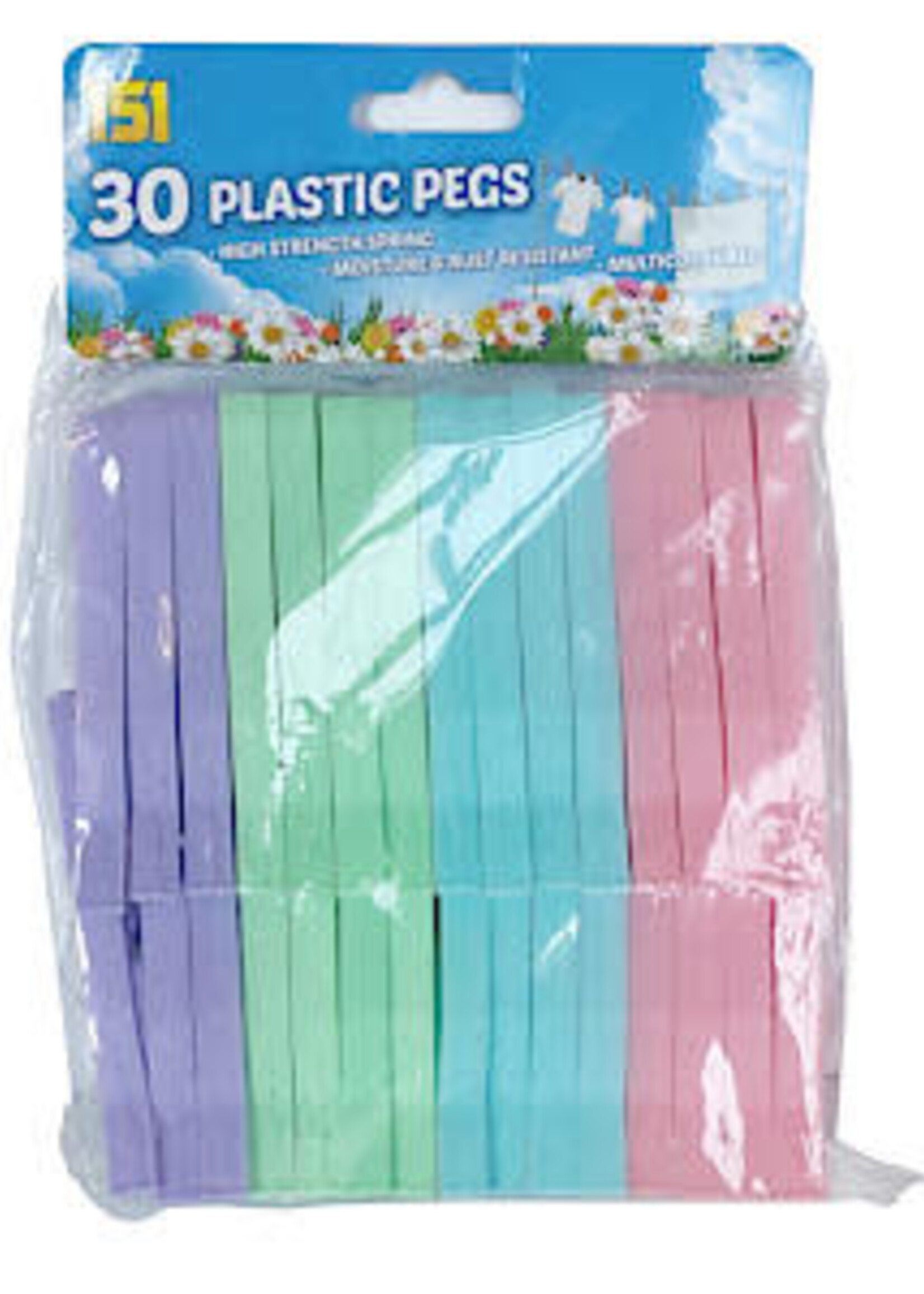 151 PLASTIC CLOTHES PEGS 36pk image