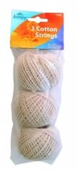 Ashleys 3 Rolls Of Household Cotton String - 120g.
