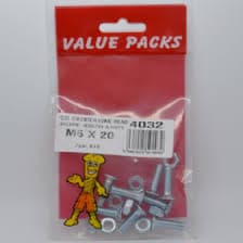 M6 X 20 Pozi C/sk M/screws & Nuts