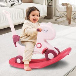 Unique Party 16 Rocking Horse-pink 1
