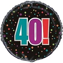 Unique Party 18" Pkg Bday Cheer Foil Balloon-40 1