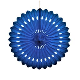 Unique Party 16" Decorative Fan - Royal Blue 1
