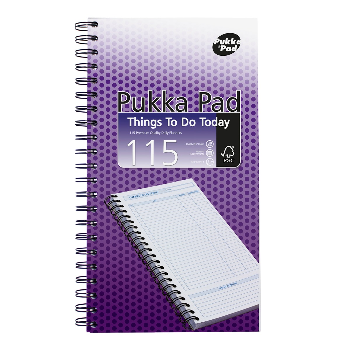 Pukkka-Pad Things To Do Today Wirobound Pad 80gsm 115 Sheets image