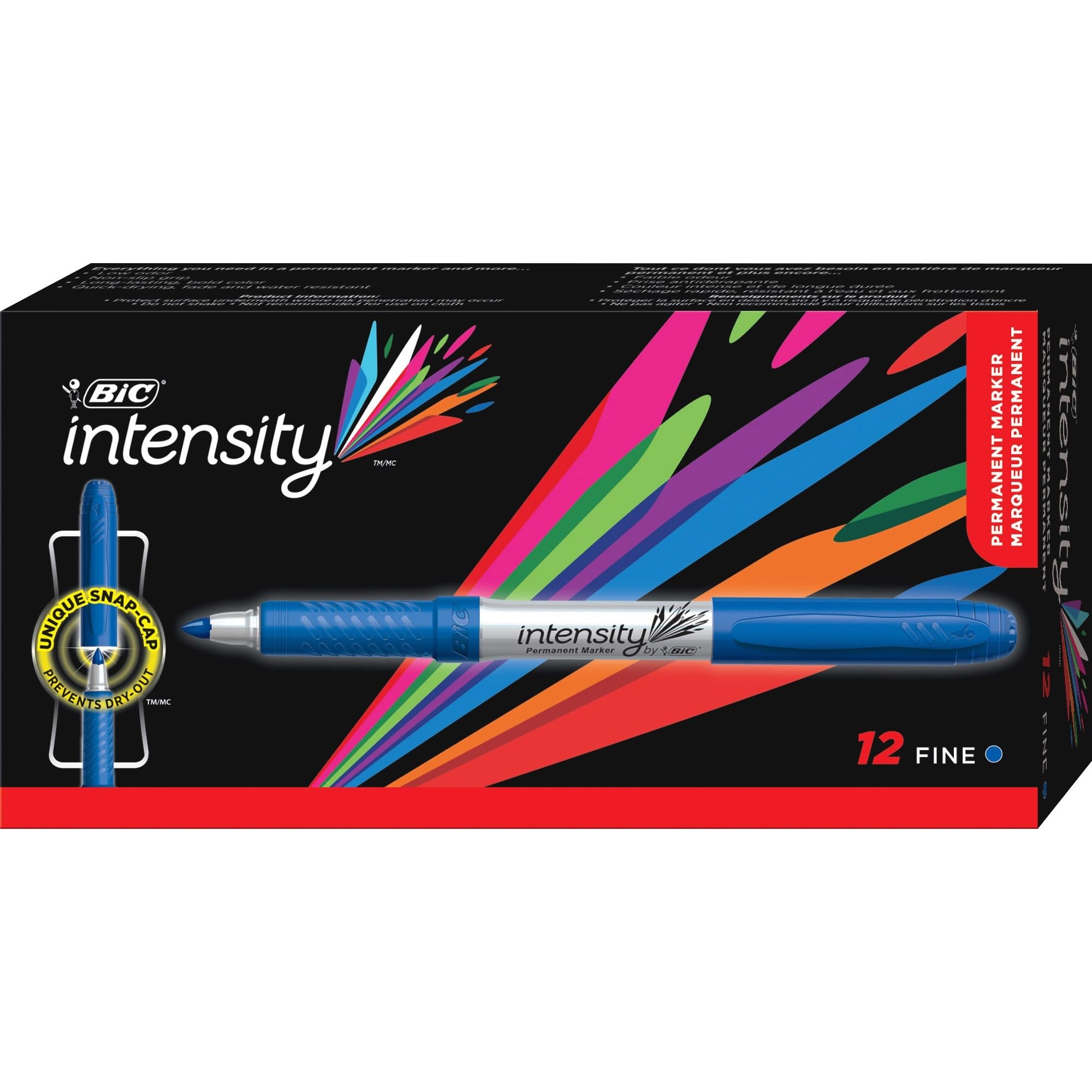 Bic Blue Permanent Markers Box of 12 image