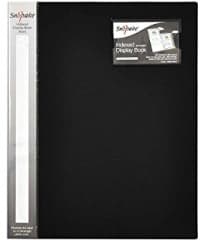 A4 Duo Tone Indexed Display Book 40 Pocket Black / Silver