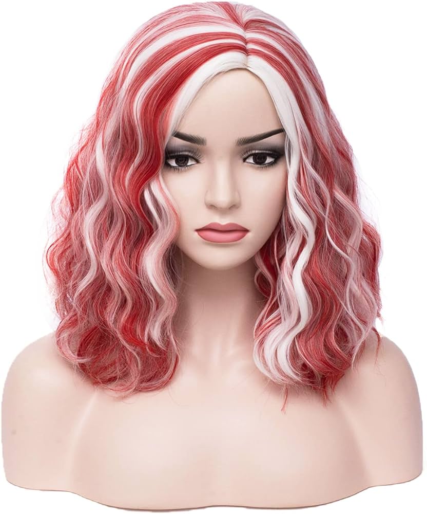 England Red / White Hair Wig - Artificial image