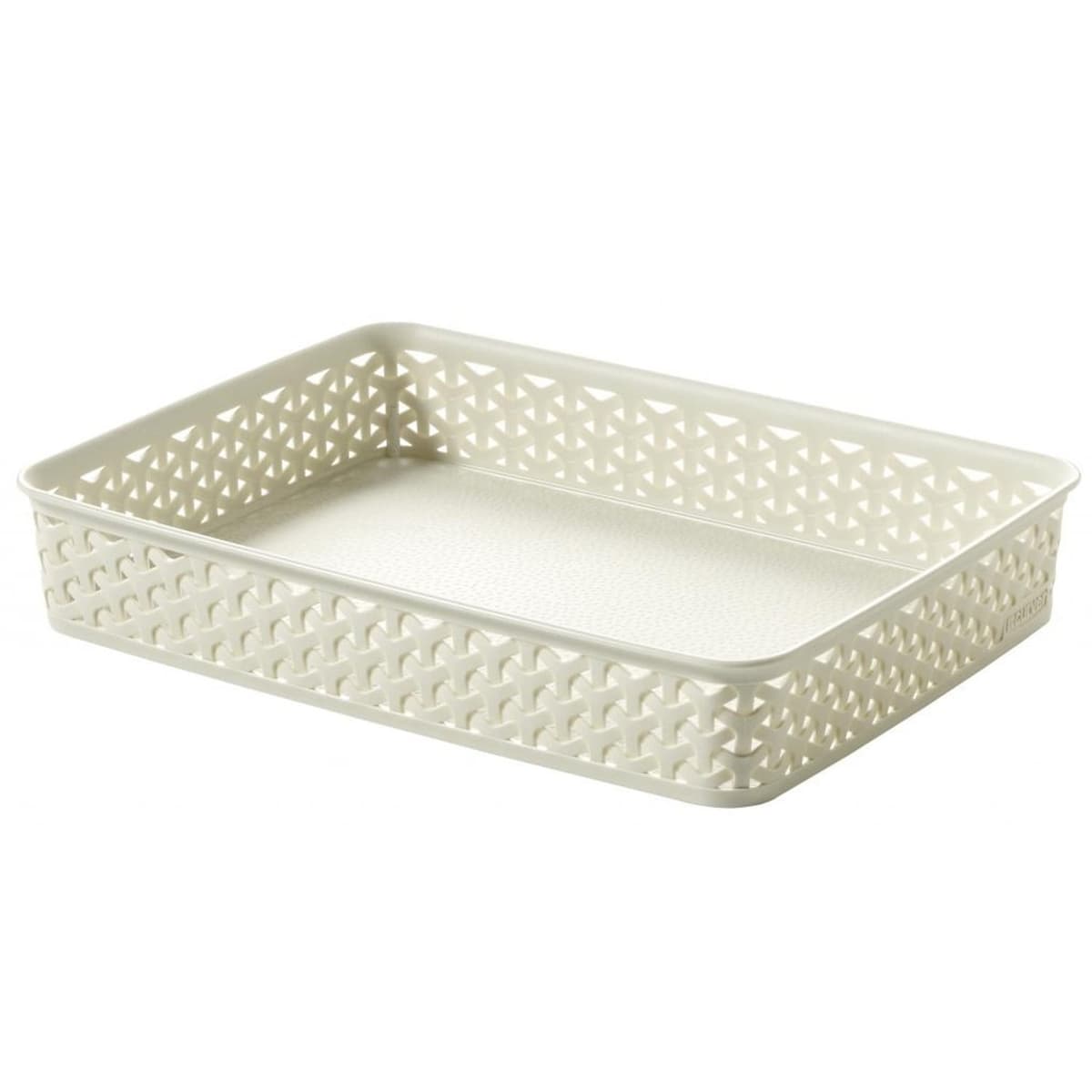 Curver My Style Rattan A4 Tray Vintage White