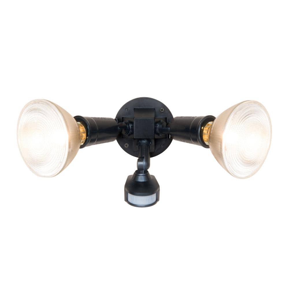 STATUS  - 120w - Black - Halogen Flood Light (bulb Included) With Pir & Motion Detector - 1 Pk - In Glossy Retail Box image