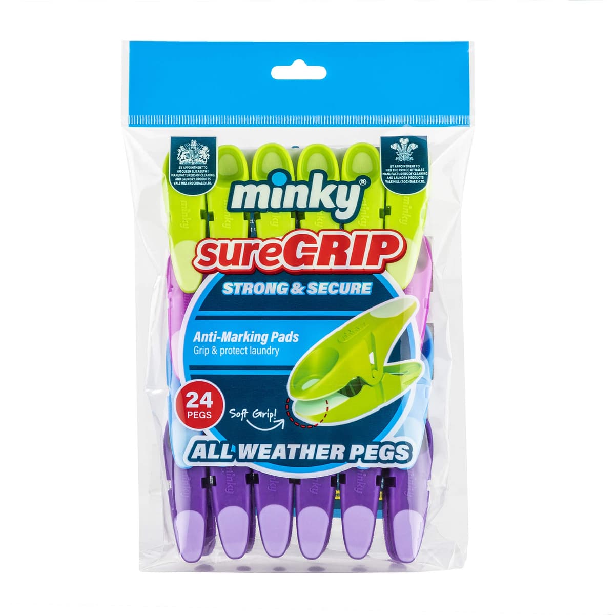 Minky Supergrip Pegs 24pcs