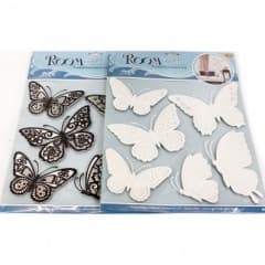 Sifcon Lace Effect 3d Bfly Wall Stick