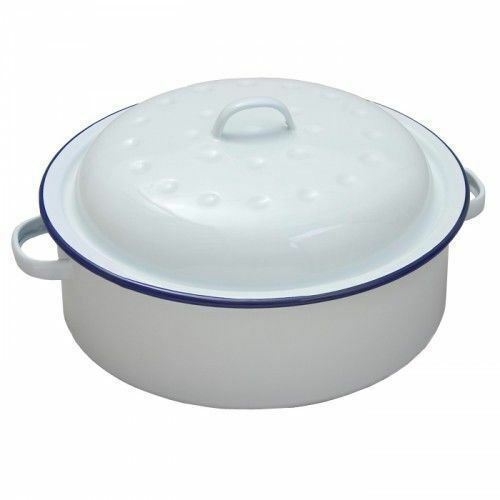 Falcon Enamel 26cm Round Roaster Traditional White image