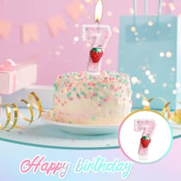 Unique Party Number 1 Glitter Birthday Candle With Happy Birthday Decoration 1