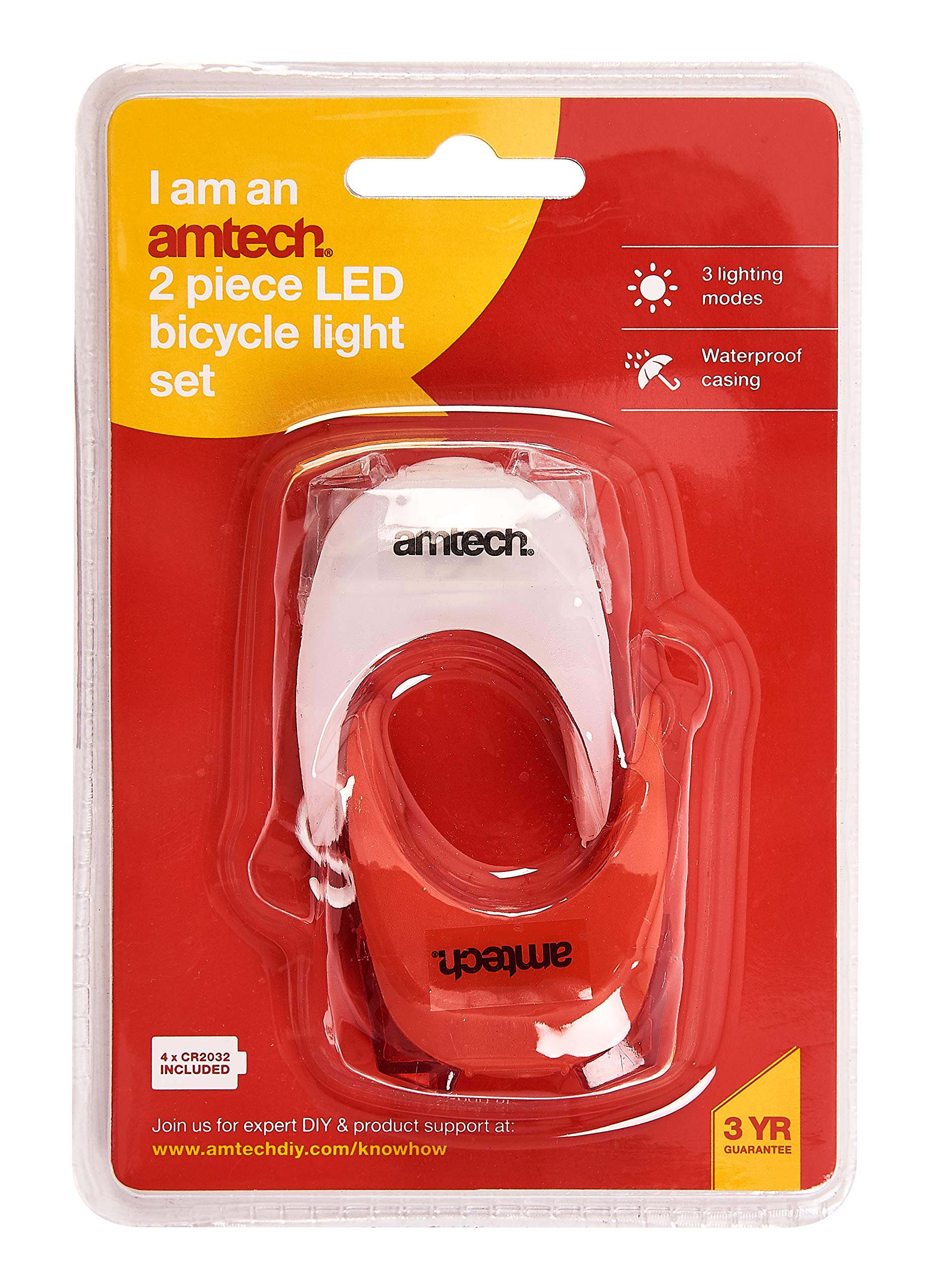 Amtech 2pc LED Bicycle Light Set S1828 image