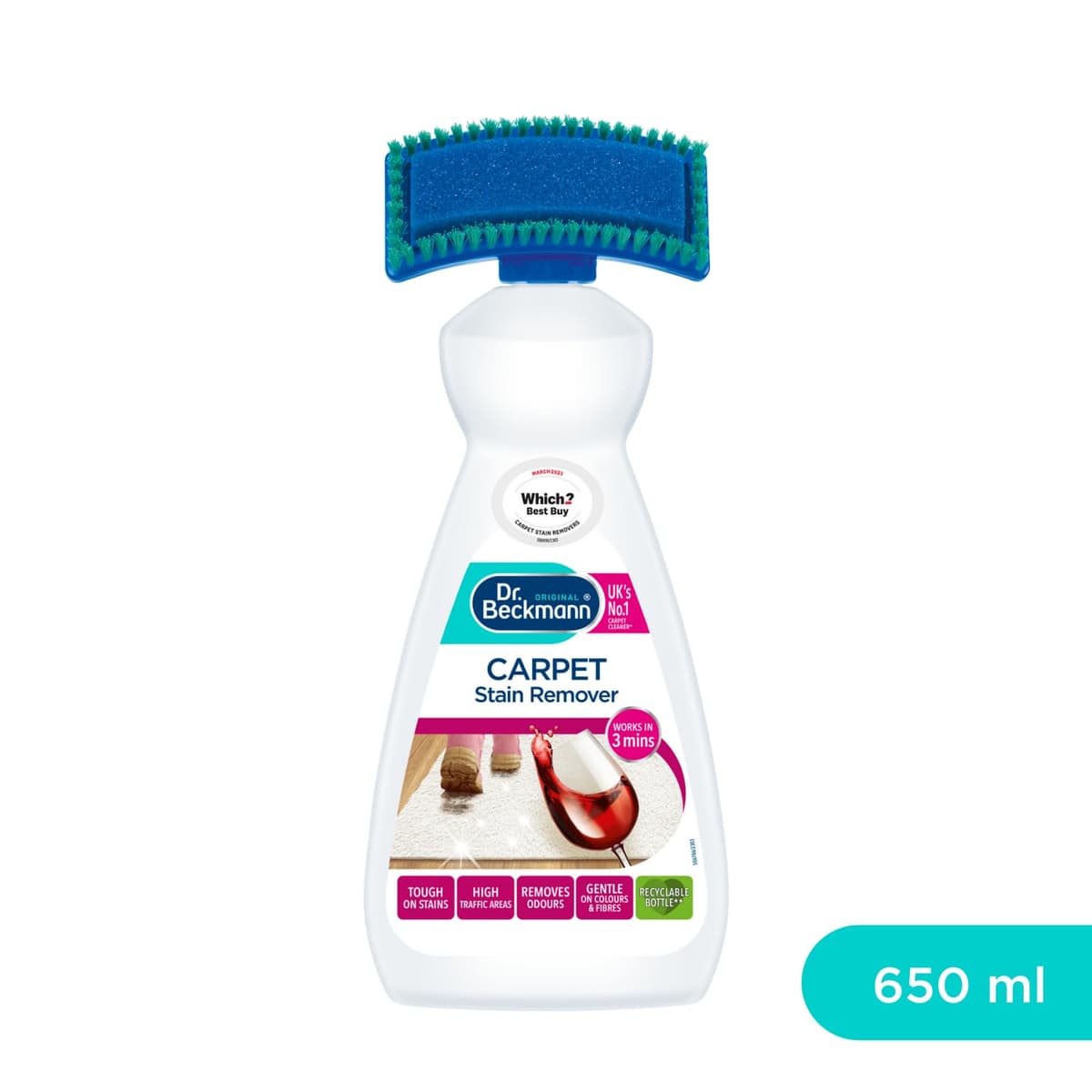 Dr Beckmann Carpet Cleaning Brush & Stain Remover 650ml