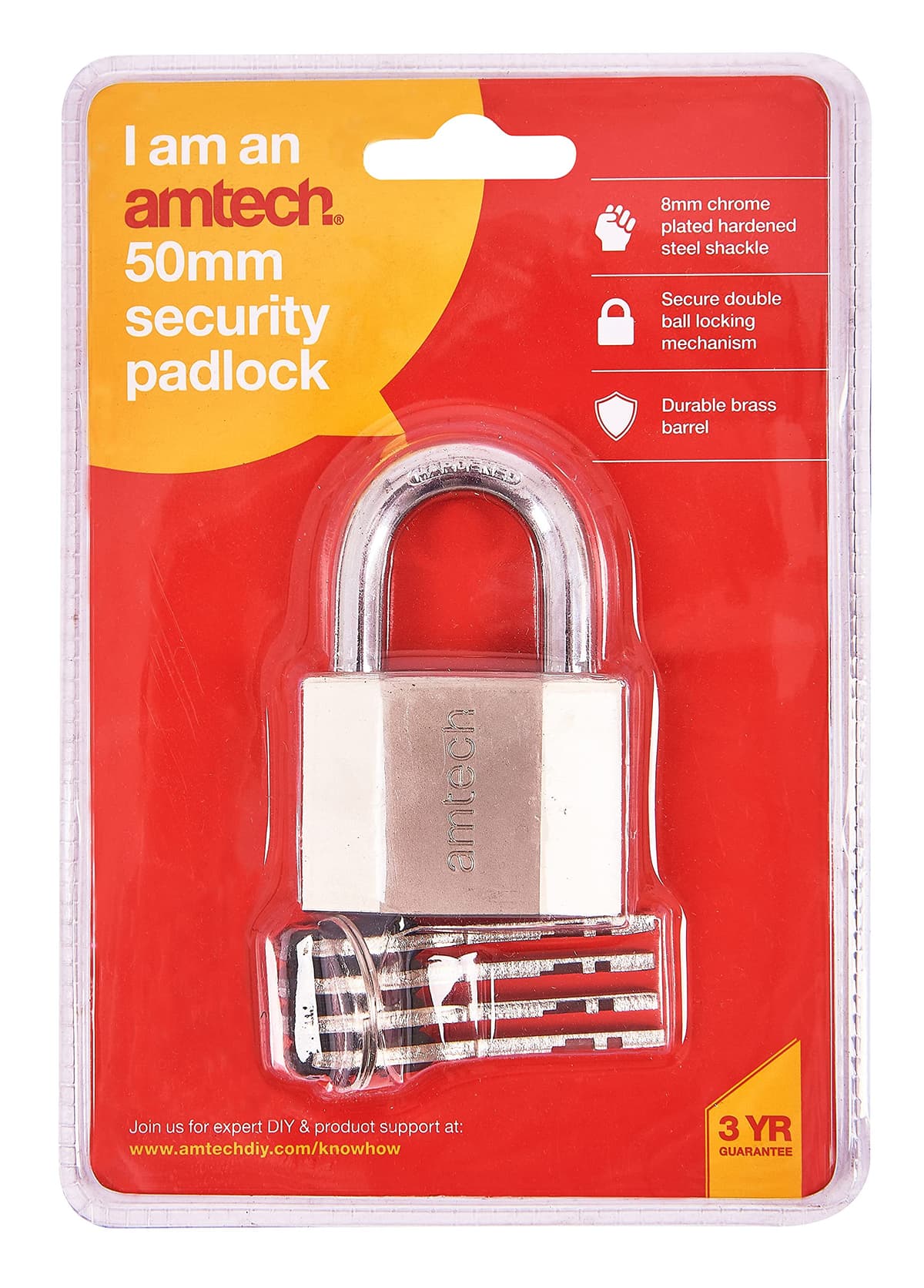 Am-Tech 50mm Security Padlock T0725