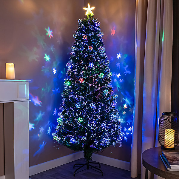 BENROSS 120CM / 4ft Green Traditional Fibre Optic Christmas Tree image