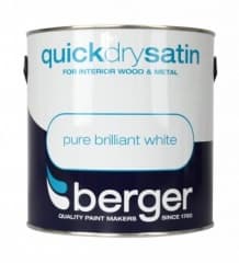 Berger Quick Dry Satin Brilliant White 2.5 Ltr. 1