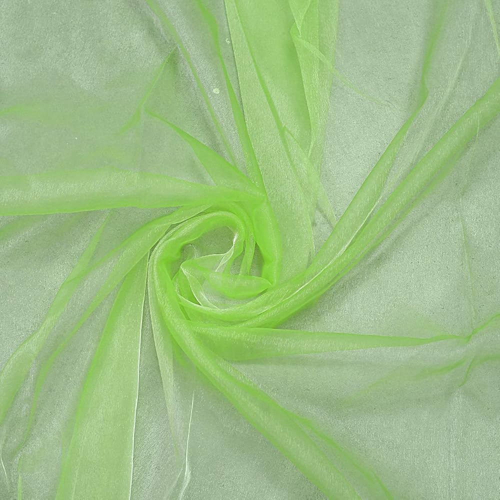 Organza Fabric Apple Green image