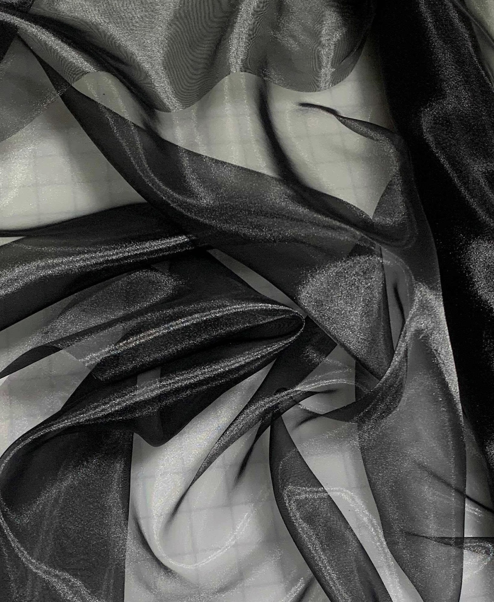 Organza Fabric Black image