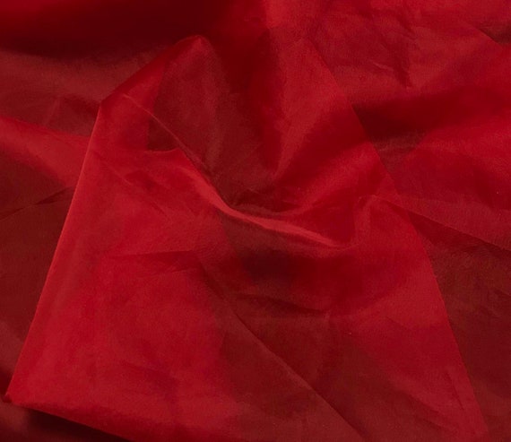 Organza Fabric Red image