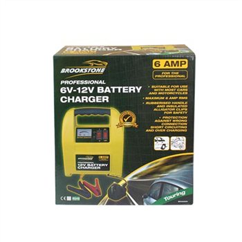 Brookstone Professional 6V-12V Battery Charger 6AMP image