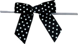 Polka Confetti Bows - Black / White Mix 35s 1