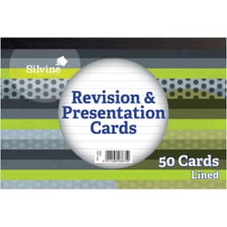 Silvine Revision & Presentation Cards 50pcs Lined (CR50) 1