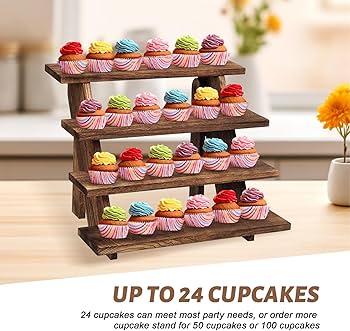 151 Clearance **** 4 Tier Cupcake Stand-ogg Sold As Seen, No Return Accepted image