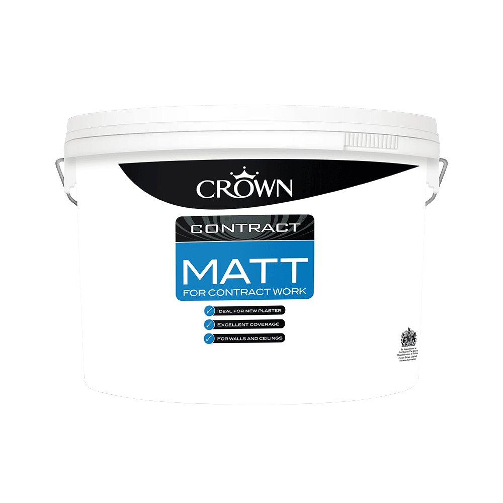 Crown Contract Matt Brilliant White 10Ltr